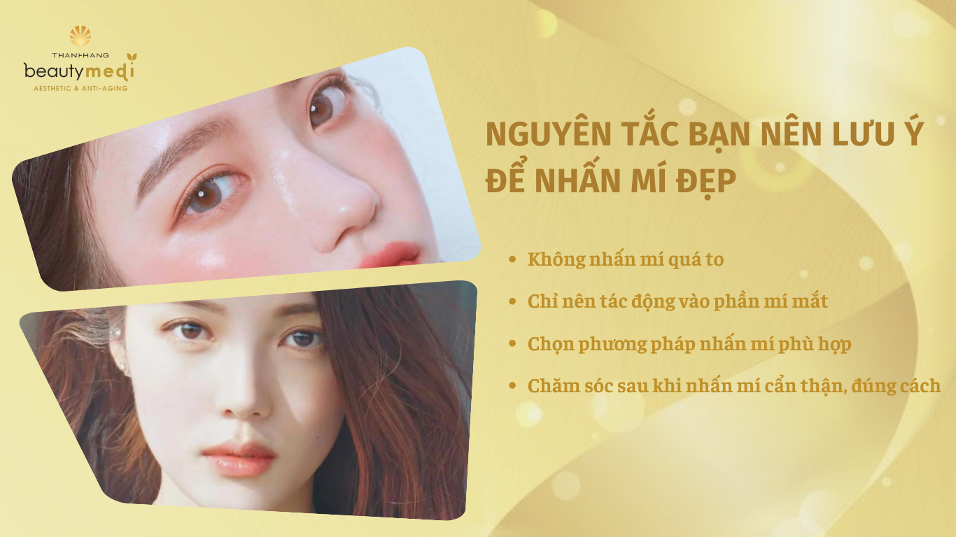 những nguyên tắc để nhấn mí đẹp