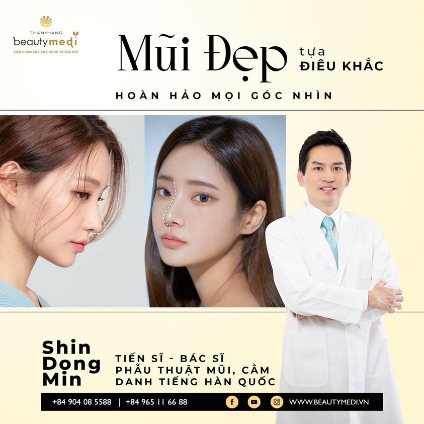 Tiến Sĩ Shin Dong Min hơn 30 năm kinh nghiệm trong lĩnh vực phẫu thuật thẩm mỹ mũi